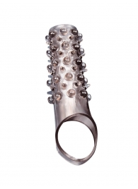 Дымчатая насадка на пенис с шипами и выпуклостями - 12 см. - Sex Expert - в Екатеринбурге купить с доставкой