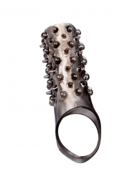 Дымчатая насадка на пенис с шипами и выпуклостями - 12,5 см. - Sex Expert - в Екатеринбурге купить с доставкой