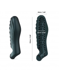 Серая силиконовая насадка на пенис с подхватом Manwan Ryzer - Manwan - в Екатеринбурге купить с доставкой