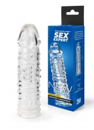 Прозрачная закрытая насадка на пенис - 17 см. - Sex Expert - в Екатеринбурге купить с доставкой