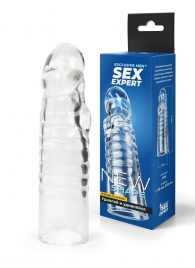 Прозрачная закрытая насадка на член - 15 см. - Sex Expert - в Екатеринбурге купить с доставкой