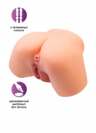 Телесный реалистичный мастурбатор-полуторс с 2 любовными входами - No Name - в Екатеринбурге купить с доставкой