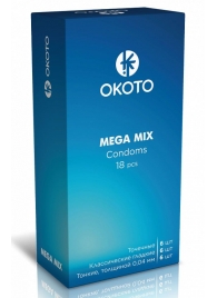 Презервативы OKOTO Mega Mix - 18 шт. - Sitabella - купить с доставкой в Екатеринбурге