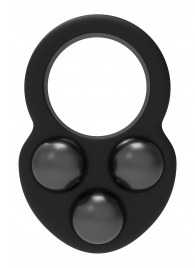 Черное эрекционное кольцо с утяжелителями - Dream Toys - в Екатеринбурге купить с доставкой