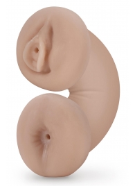 Телесный люминесцентный двусторонний мастурбатор Tasha - Blush Novelties - в Екатеринбурге купить с доставкой