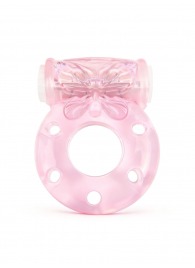 Розовое эрекционное виброкольцо с бабочкой - 1137 - в Екатеринбурге купить с доставкой