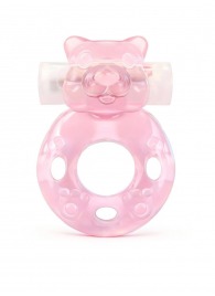 Розовое эрекционное виброкольцо в форме мишки - 1137 - в Екатеринбурге купить с доставкой