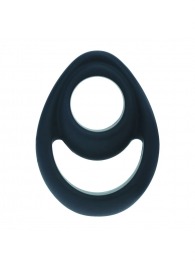 Черное эрекционное кольцо Double Ergo Silicone Cockring - Shots Media BV - в Екатеринбурге купить с доставкой