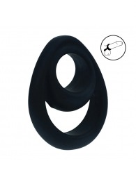 Черное эрекционное кольцо Double Ergo Silicone Cockring - Shots Media BV - в Екатеринбурге купить с доставкой