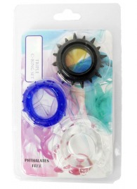 Набор из 3 эрекционных колец разного цвета и рельефа - Boys of Toys - в Екатеринбурге купить с доставкой