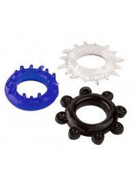 Набор из 3 эрекционных колец разного цвета и рельефа - Boys of Toys - в Екатеринбурге купить с доставкой