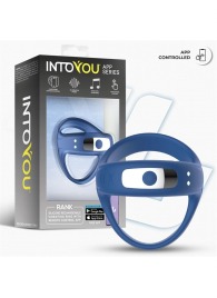 Синее интерактивное эрекционное виброкольцо Rank - Intoyou - в Екатеринбурге купить с доставкой