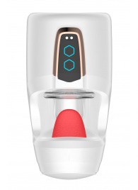 Белый мастурбатор с язычком и возвратно-поступательными движениями - Secwell - в Екатеринбурге купить с доставкой