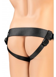 Телесный фаллопротез на черных ремнях Conall - 15 см. - ToyFa - купить с доставкой в Екатеринбурге