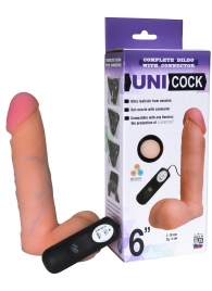 Фаллическая насадка Харнесс UNICOCK 6  с вибрацией - 18 см. - LOVETOY (А-Полимер) - купить с доставкой в Екатеринбурге