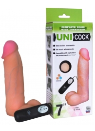 Фаллическая насадка Харнесс UNICOCK 7  с вибрацией - 19 см. - LOVETOY (А-Полимер) - купить с доставкой в Екатеринбурге