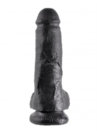 Чёрный фаллоимитатор 8  Cock with Balls - 21,3 см. - Pipedream