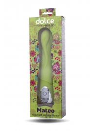 Зелёный вибратор Dolce Mateo - 16,5 см. - ToyFa