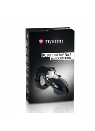 Пояс верности с электростимуляцией Mystim Pubic Enemy No1 Black Edition - MyStim - купить с доставкой в Екатеринбурге