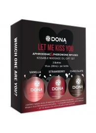 Подарочный набор массажных масел DONA Let me kiss you - System JO - купить с доставкой в Екатеринбурге