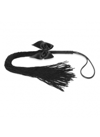 Чёрная плётка Lilly Whip Bijoux - Bijoux Indiscrets - купить с доставкой в Екатеринбурге