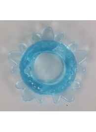 Голубое эрекционное кольцо  Снежинка - White Label - в Екатеринбурге купить с доставкой