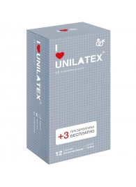 Презервативы с точками Unilatex Dotted - 12 шт. + 3 шт. в подарок - Unilatex - купить с доставкой в Екатеринбурге