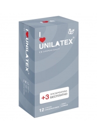 Презервативы с рёбрами Unilatex Ribbed - 12 шт. + 3 шт. в подарок - Unilatex - купить с доставкой в Екатеринбурге