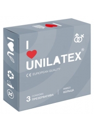 Презервативы с рёбрами Unilatex Ribbed - 3 шт. - Unilatex - купить с доставкой в Екатеринбурге