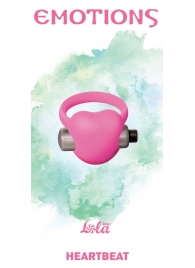 Розовое эрекционное виброкольцо Emotions Heartbeat Light pink - Lola Games - в Екатеринбурге купить с доставкой