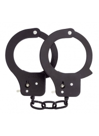 Чёрные наручники из листового металла BONDX METAL CUFFS BLACK - Dream Toys - купить с доставкой в Екатеринбурге