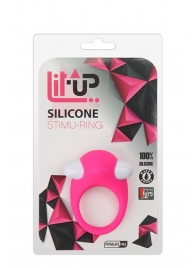 Розовое эрекционное кольцо LIT-UP SILICONE STIMU RING 6 - Dream Toys - в Екатеринбурге купить с доставкой