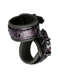 Фиолетово-чёрные наручники BLAZE HANDCUFF PURPLE - Dream Toys - купить с доставкой в Екатеринбурге