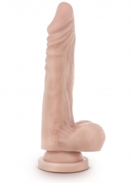 Телесный фаллоимитатор на присоске Dr. Skin Realistic Cock Stud Muffin - 21,6 см. - Blush Novelties
