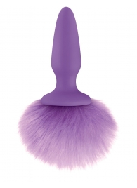 Фиолетовая анальная пробка с фиолетовым заячьим хвостом Bunny Tails Purple - NS Novelties