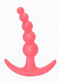 Розовая анальная пробка Bubbles Anal Plug - 11,5 см. - Lola Games