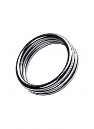 Металлическое эрекционное кольцо с рёбрышками размера L - ToyFa - в Екатеринбурге купить с доставкой
