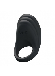 Чёрное перезаряжаемое эрекционное кольцо с вибрацией - Baile - в Екатеринбурге купить с доставкой