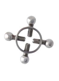 Серебристые зажимы для сосков на винтах - ToyFa - купить с доставкой в Екатеринбурге