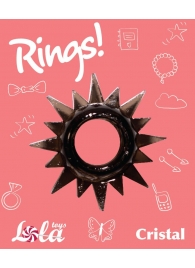 Чёрное эрекционное кольцо Rings Cristal - Lola Games - в Екатеринбурге купить с доставкой