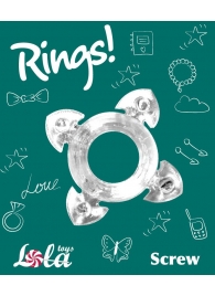 Прозрачное эрекционное кольцо Rings Screw - Lola Games - в Екатеринбурге купить с доставкой