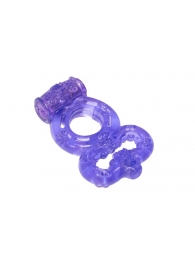 Фиолетовое эрекционное кольцо Rings Treadle с подхватом - Lola Games - в Екатеринбурге купить с доставкой