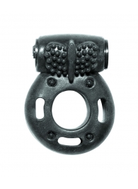 Черное эрекционное кольцо с вибрацией Rings Axle-pin - Lola Games - в Екатеринбурге купить с доставкой