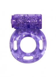 Фиолетовое эрекционное кольцо с вибрацией Rings Axle-pin - Lola Games - в Екатеринбурге купить с доставкой