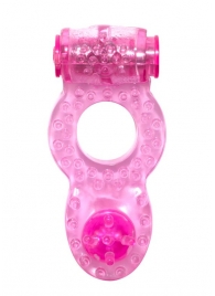 Розовое эрекционное кольцо с вибрацией Rings Ringer - Lola Games - в Екатеринбурге купить с доставкой