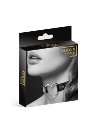 Чёрный чокер с кольцом в форме сердца - Bijoux Pour Toi - купить с доставкой в Екатеринбурге