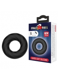 Чёрное эластичное эрекционное кольцо Super Soft - Baile - в Екатеринбурге купить с доставкой