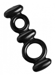 Двойное эрекционное кольцо Dual Stretch To Fit Cock and Ball Ring - XR Brands - в Екатеринбурге купить с доставкой
