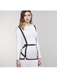 Чёрная упряжь ARROW DRESS HARNESS - Bijoux Indiscrets - купить с доставкой в Екатеринбурге