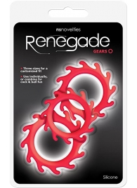 Набор из 3 красных эрекционных колец Renegade Gears - NS Novelties - в Екатеринбурге купить с доставкой